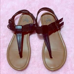 3 FOR $18/JUSTICE* black sandals